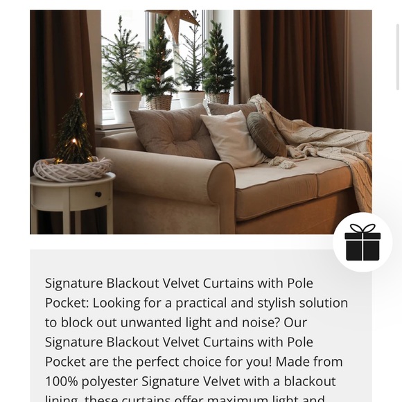 Half priced drapes real velvet signature double wide blackout velvet curtain - Picture 7 of 7